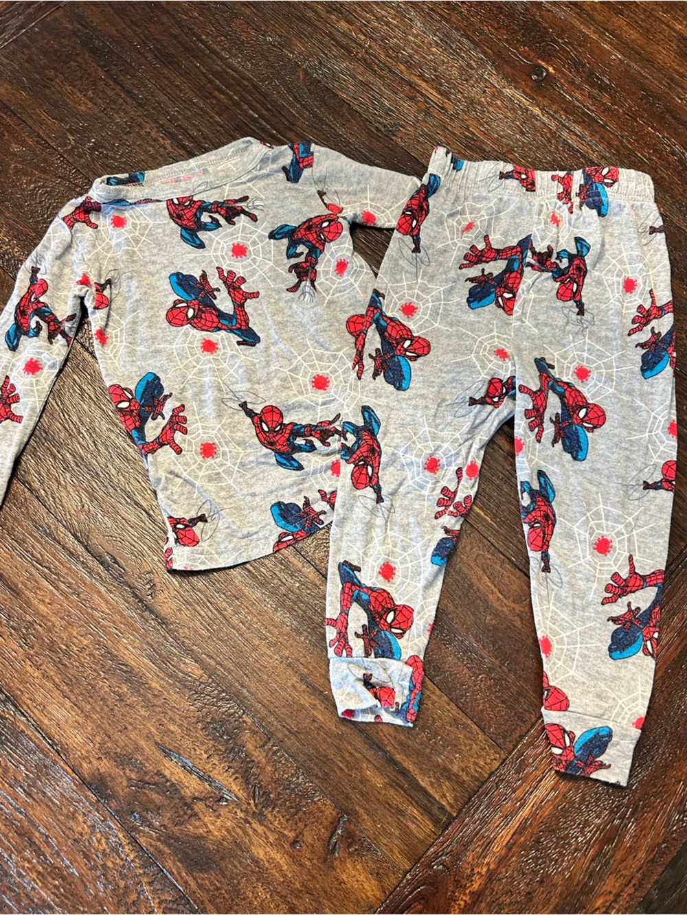 Marvel Spider-Man Grey Kids Pajama Set - Extra Soft and Stretchy